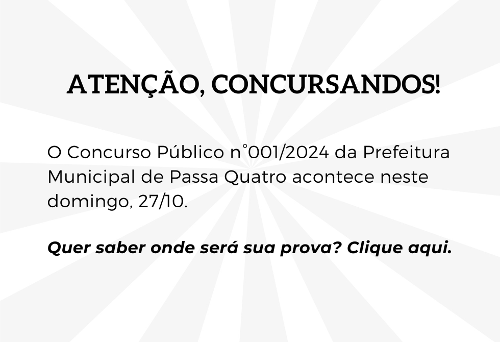 Chamada Concurso Público 001 de 2024